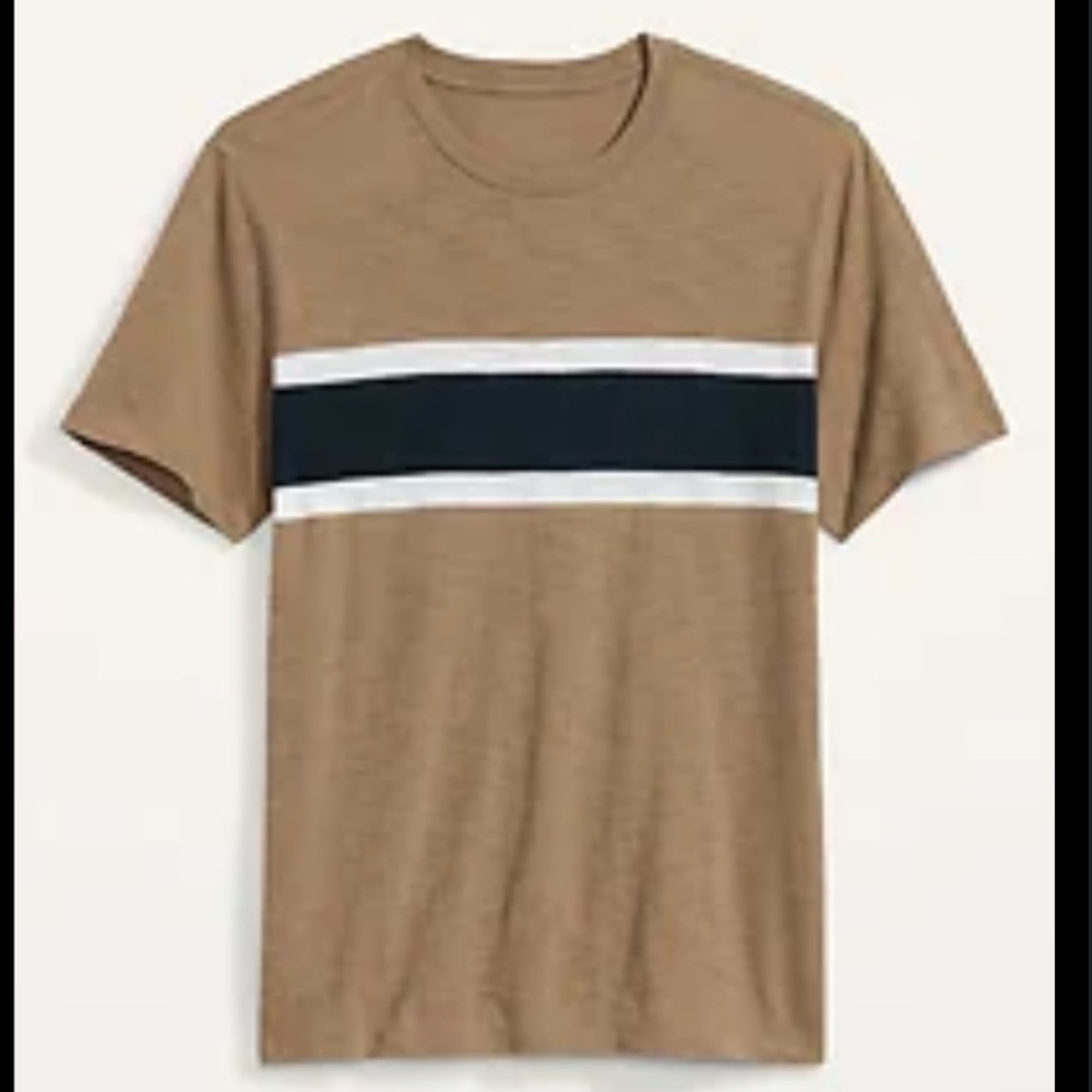 Old Navy Soft Washed Chest-Striped Crewneck T-Shirt